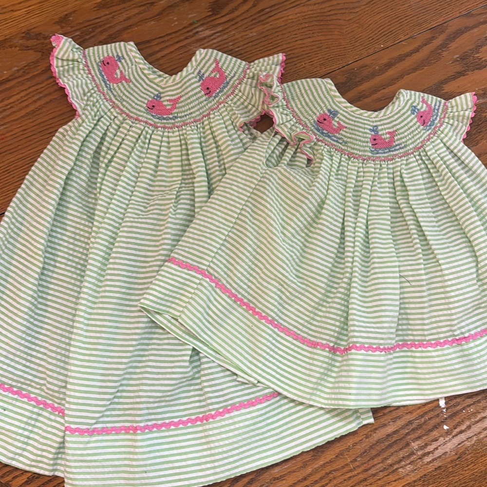 Smocked whale dress